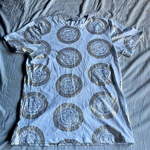white versace print tshirt siz m